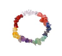 Erliway Natural 7 Chakra Crystal Chips Stretch Bracelet for Daily Wear