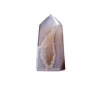 Erliway Natural Agate Geode Crystal Tower Point, Healing Crystals Obelisk Agate Gemstones Wand, 4 Faceted Single Point Chakra Crystal Towers for Reiki Balancing Meditation Therapy Home Desk Decor