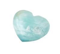 Erliway Natural Amazonite Crystal Heart Palm Stone, 2-2.4" Large Polished Heart Shaped Worry Stone for Anxiety Relief, Reiki Healing Gift, Home Desk Decor for Love, Valentine's Day, Birthday