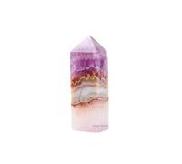 Erliway Natural Amethyst Agate Crystal Tower Point, Healing Crystals Obelisk Gemstone Points Wands, 4 Faceted Single Point Chakra Crystal Wand Towers for Reiki Balancing Meditation Home Office Decor