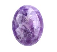 Erliway Natural Amethyst Palm Stone Crystal, 2"-2.3" Large Healing Pocket Worry Stone, Polished Crystals and Healing Stones for Anxiety Stress Relief Therapy