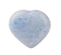 Erliway Natural Celestite Crystal Heart Palm Stone, 2-2.4" Large Polished Heart Shaped Worry Stone for Anxiety Relief, Reiki Healing Gift, Home Desk Decor for Love, Valentine's Day, Birthday