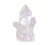 Erliway Natural Clear Quartz Crystal Cluster Decor for Home Office, 2.24" Large Polished Raw Stone Mineral Sculpture for Desk Decor, Healing Meditation Space, Positive Energy Feng Shui Gift