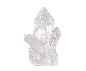 Erliway Natural Clear Quartz Crystal Cluster Decor for Home Office, 2.24" Large Polished Raw Stone Mineral Sculpture for Desk Decor, Healing Meditation Space, Positive Energy Feng Shui Gift