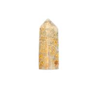 Erliway Natural Crazy Lace Agate Crystal Tower Point, Healing Crystals Obelisk Gemstone Points Wands, 4 Faceted Single Point Chakra Crystal Towers for Reiki Meditation Therapy Home Décor