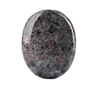 Erliway Natural Flame Yooperlite Stone Palm Crystal, 2"-2.4" Large Healing Polished Palm Crystal for Anxiety Relief, Oval Pocket Worry Stone for Hand Therapy, Hot Therapy Massage Rock for Stress