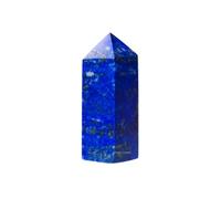 Erliway Natural Lapis Lazuli Crystal Tower Point, Healing Crystals Obelisk Gemstone Points Wands, 4 Faceted Single Point Chakra Crystal Towers for Reiki Balancing Meditation Therapy Home Office Decor