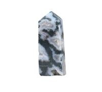 Erliway Natural Moss Agate Crystal Tower Point, Healing Crystals Obelisk Gemstone Points Wands, 4 Faceted Single Point Chakra Crystal Towers for Reiki Balancing Meditation Therapy Home Office Decor