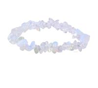 Erliway Natural Opal Crystal Chips Stretch Bracelet for Daily Wear