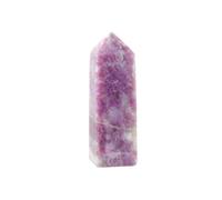 Erliway Natural Plum Blossom Tourmaline Crystal Tower Point, Healing Crystals Wand, 4 Faceted Single Point Chakra Crystal Towers for Reiki Balancing Meditation Therapy Home Office Desk Decor