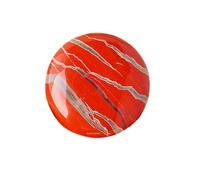 Erliway Natural Red Jasper Palm Stone, 2.15" Large Polished Pocket Worry Stone for Anxiety Relief,Natural Red Jasper Crystal Gemstone Flat Round Disc for Stress Management, Yoga & Meditation