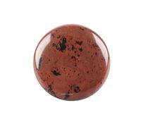 Erliway Natural Red Obsidian Palm Stone, 2.36" Large Polished Pocket Worry Stone for Anxiety Relief, Natural Red Obsidian Crystal Gemstone Flat Round Disc for Stress Management, Yoga & Meditation