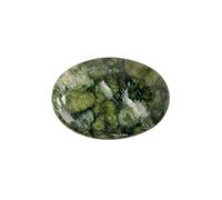 Erliway Natural Serpentine Palm Crystal, 2"-2.4" Large Healing Polished Palm Crystal for Anxiety Relief, Oval Pocket Worry Stone for Hand Therapy, Hot Therapy Massage Rock for Stress