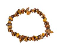 Erliway Natural Tiger's Eye Crystal Chips Stretch Bracelet for Daily Wear