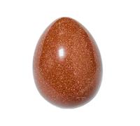 Erliway Red Goldstone Crystal Egg for Easter & Meditation, 1 PC 1.8 x 1.4"