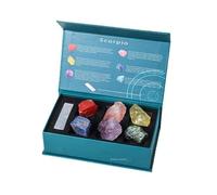 Erliway Scorpio Zodiac Crystal Gift Set 7 Raw Stones with Horoscope Box