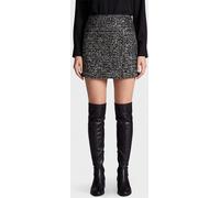 ERMANNO FIRENZE Sequin-Embellished Wool-Blend Tweed Pencil Mini Skirt - Size: 40 - female