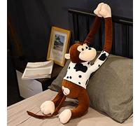 Ermano Soft Toy 80cm Cute Long Arms Monkey Plush Toy Leopard Cloth Monkey Hug Doll Stuffed Cartoon Animals Cuddly Plushie Birthday Gift For Boy