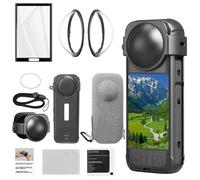 ERMO NKES Camera Protective Accessories Kit for Insta 360 X4 - Includes 2 Lens Guards, Silicone Protective Case, Screen Protector, Camera Case with Buckle, and Front & Rear Lens Guards