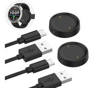 Ermorgen 2 Pack USB C Charger Compatible with Amazfit Active 2 / Amazfit Bip 6 100 cm Charging Cable Replacement for Charging Station for Amazfit Active2, bip6 - Black