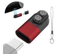 Ermorgen Charging Adapter Type C Compatible with LEDLENSER P&H Models Adapter, Magnetic Charger Fit with Various Torches & Headtorches inc P7R Core, H7R Core, H19R Signature, P18R - Red