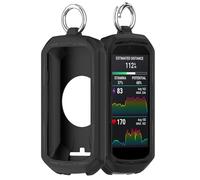 Ermorgen Silicone Case Compatible with Garmin Edge 1050 Case Soft Silicone Case All-Inclusive Shockproof Protection with Keyring - Black