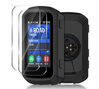 Ermorgen Silicone Case Compatible with Garmin Edge 550/850 + 2 Piece Tempered Glass Screen Protector, Flexible Silicone Case, All Inclusive, Shock Protection - Black