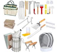ERMWALR Beekeeping Accessories, Beekeeping Accessories, 26 Piece Beekeeping Starter Set, J-Hooks, Frame Handles, Beekeeping Tools and Accessories for Beekeeping Accessories, Starter Set