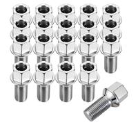 ERMWALR Wheel Bolts M14 x 1.5, 27mm Thread, 17mm Hex for Audi VW | Alloy Wheel Hub Bolts Car Accessories（20 Pcs，Silver）
