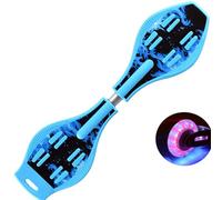 ERNAN Caster Board, Street Surfing Waveboard Light Up LED Wheels Skateboard Youth Caster Board.Castor board with Light Up Wheels for kids/teens. (Flame Blue)