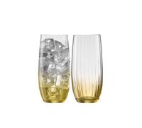 Erne' Amber Hi-Ball Set of 2 Galway Crystal Clear One Size