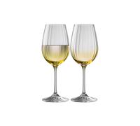 Erne' Amber Wine Set of 2 Galway Crystal Clear One Size