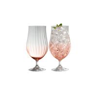 Erne' Blush Beer/Cocktail Set of 2 Galway Crystal Clear One Size