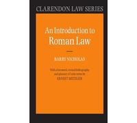 Ernest Metzger - An Introduction to Roman Law - New Paperback - X555z