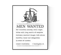 Ernest Shackleton Expedition Help Wanted Advertisement | Boat Art Print (11x14)