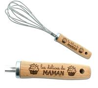 ERNESTINE - Personalised kitchen whisk - personalised mum gift - Mother's Day gift - steel and wood kitchen whisk - mum gift idea - unique kitchen gift - birthday gift idea