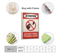 ERNGDFCV Do Not Feed Titanus Doug Poster Poster Decorative Painting Canvas Wall Posters And Art Picture Print Modern Family Bedroom Decor Posters 08x12inch(20x30cm)