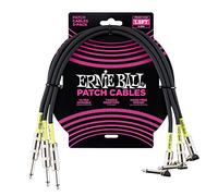 Ernie Ball P06076 1.5ft Straight-Angle Patch Cable 3 Pack Black