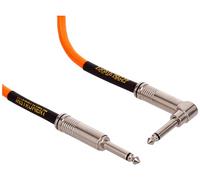 Ernie Ball 10 ft Braided Straight Angle Instrument Cable - Neon Orange