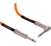 Ernie Ball 10 Ft Braided Straight Angle Instrument Cable - Neon Orange