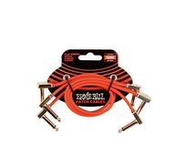 Ernie Ball 12" Flat Ribbon Patch Cable Red 3-Pack Red 30 cm Angled - Angled