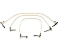 Ernie Ball 12 inch Flat Ribbon Patch Cable 3-Pack - White