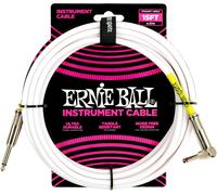 Ernie Ball 15 Straight/Angle Instrument Cable - White