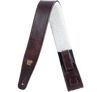 Ernie Ball 2.5 Inch Adjustable Italian Leather Strap with Fur Padding - Chestnut