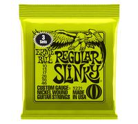 Ernie Ball 2221 Regular Slinky 10-46 Electric Guitar Strings, 3-Pack | P03221