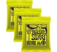 Ernie Ball 2221 Regular Slinky Electric Guitar Strings 10's 10-46 3 Packs New
