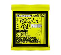 Ernie Ball Regular Slinky Classic Rock n Roll Pure Nickel Wrap Electric Guitar Strings - 10-46 Gauge