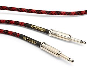 Ernie Ball 25' Braided Straight/Straight Instrument Cable - Red Black, 25 ft