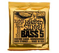 Ernie Ball Hybrid Slinky Nickel Wound 5-String Bass Strings 45-135