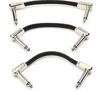 Ernie Ball 3 inch Flat Ribbon Patch Cable 3-Pack